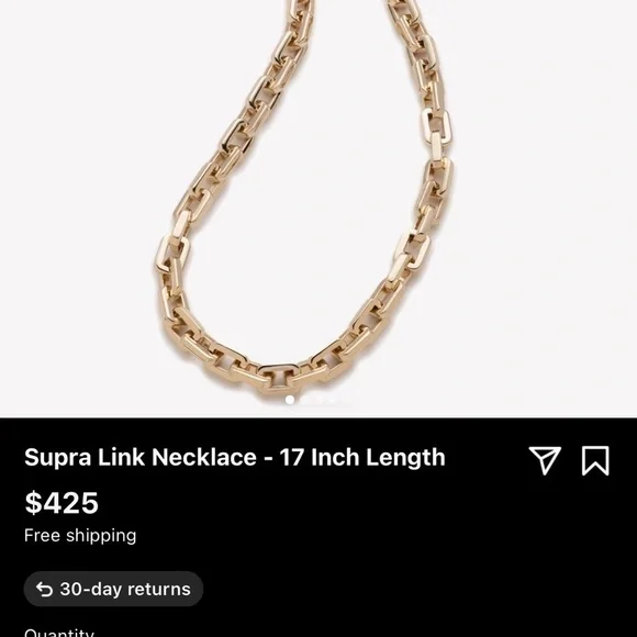 Eddie Borgo Supra Link Necklace-17” Length (NWOT) - Picture 2 of 2